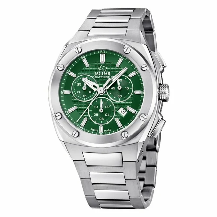 Reloj hombre jaguar plateado