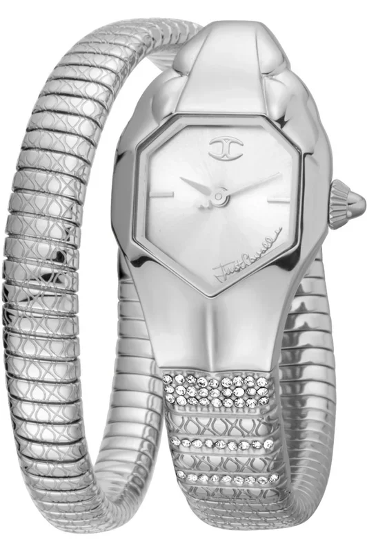 Reloj Just Cavalli JC1L113M0015 Acero Inoxidable correa color: Metálico Dial Plata Analógico Mujer