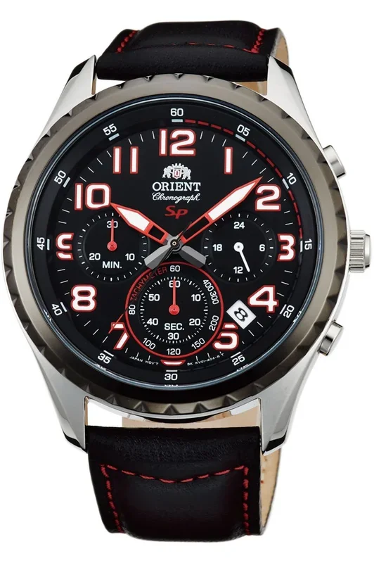 Reloj Orient FKV01003B0 Acero Inoxidable correa color: Negro Dial Negro Cronógrafo Hombre