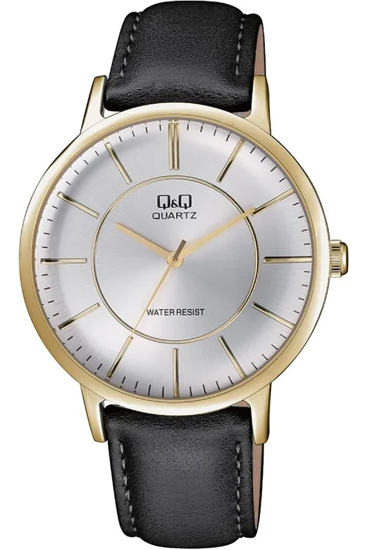 Reloj para Hombre Q&Q, Modelo QA24J102Y. Reloj de Metal, correa de color Negro y Dial en color Gris. Reloj Analógico para Hombre. WR 50 mt.