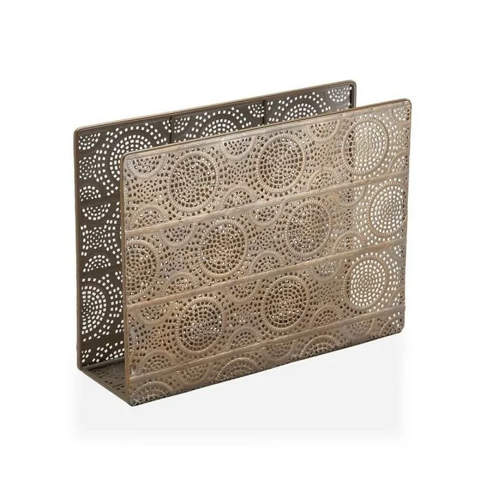 Revistero dorado oscuro metal (10,2 x 30,5 x 40 cm)