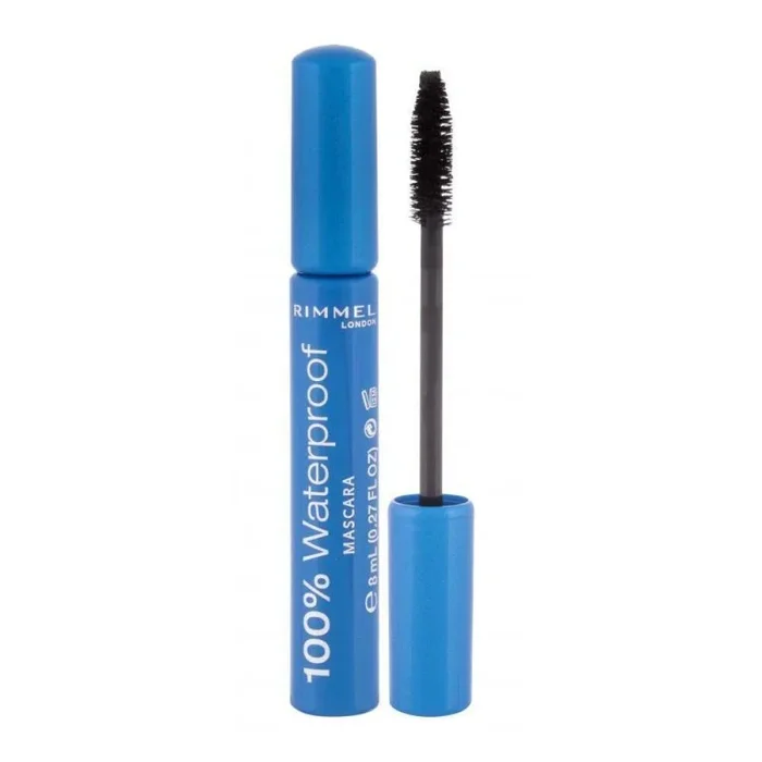 Rimmel 100% Waterproof máscara de pestañas 001 Black Black 8 ml