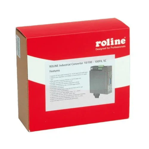 ROLINE Industrial Converter 10/100Base-T – Multimode Optical Fiber, SC convertidor de medio