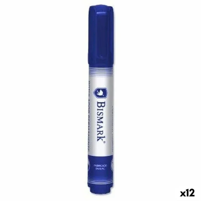 Rotulador permanente bismark azul 1,5 mm (12 unidades)