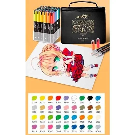 Roymart rotulador artist acrylic estuche organizador de 36 c/surtidos