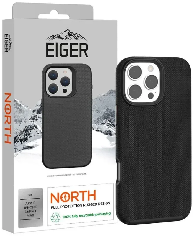 Rugged Eiger North – Carcasa para iPhone 16 Pro Max, color negro