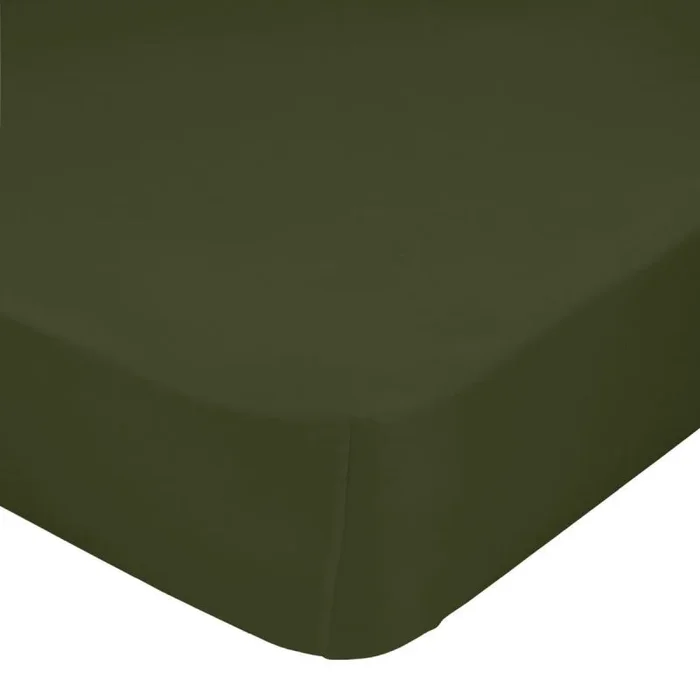 Sábana bajera happyfriday basic verde oscuro 105 x 200 x 32 cm