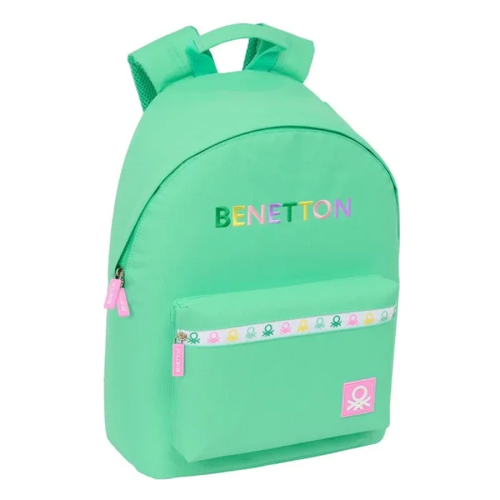Safta BENETTON MINT – Mochila Juvenil para Portátil 14.1″, Ideal para Jóvenes de Diferentes Edades, Cómoda y Versátil, Calidad y Resistencia, 31x16x41 cm