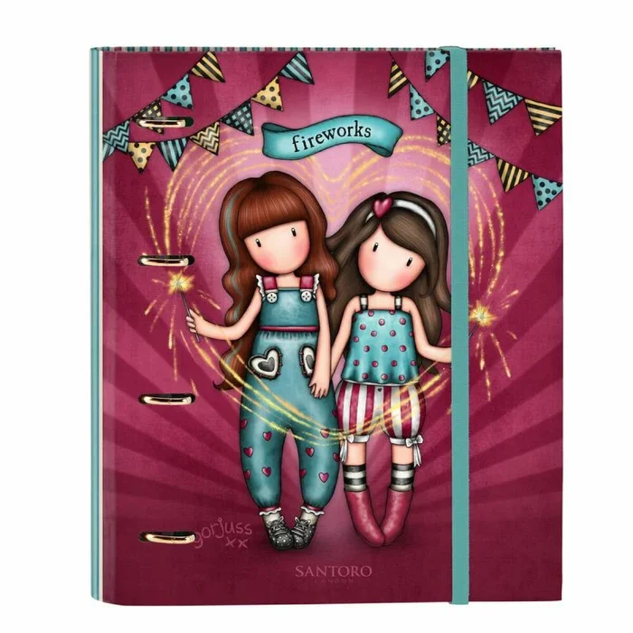 Safta-Carpeta 4 Ani 30Mm C/Recambio Gorjuss Fairground Fireworks 27X32X3,5Cm, Multicolor (522218666)