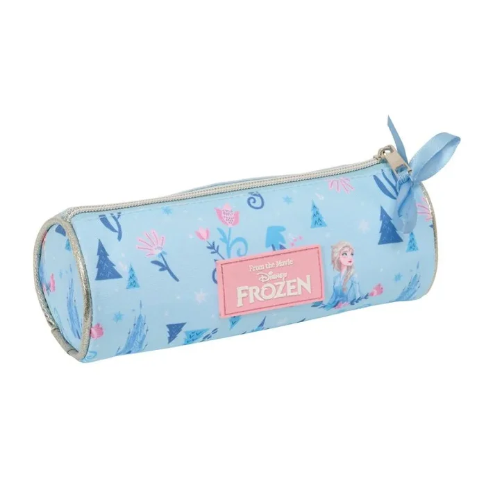 Safta Frozen Ice Magic – Estuche Redondo Escolar, Estuche Infantil, Estuche Niño, Ideal para Niños de 5 a 14 Años, Cómodo y Versátil, Calidad y Resistencia, 20×7 cm