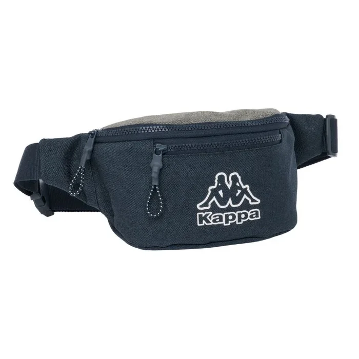 Safta Kappa Dark Navy – Riñonera con Bolsillo Exterior, Ideal para Jóvenes y Niños de Diferentes Edades, Cómoda y Versátil, Calidad y Resistencia, 23x9x12 cm, Color Gris/Azul Marino Melange