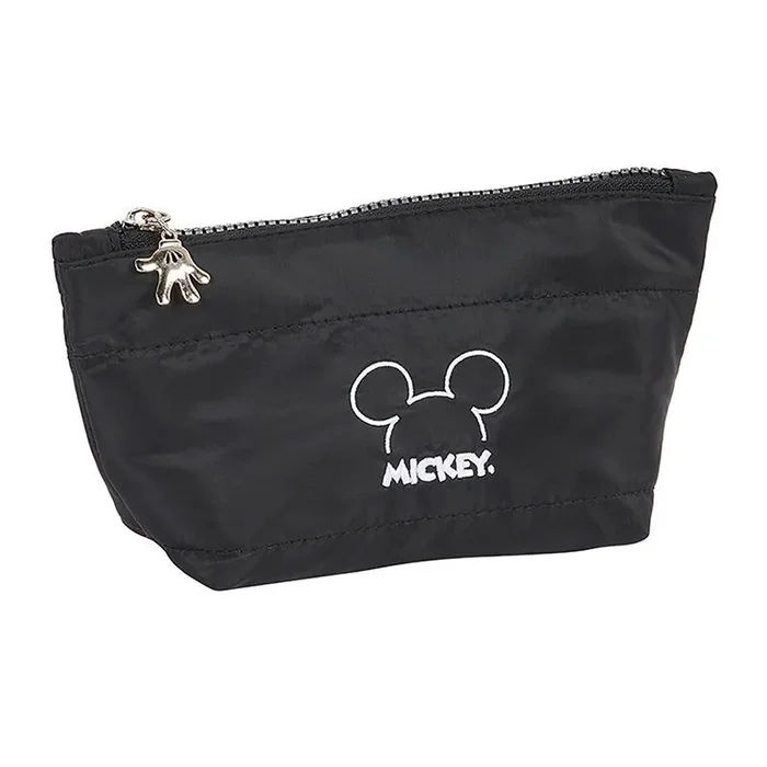 Safta Mickey Teen Mood – Neceser Escolar Infantil con Porta Maquillaje, Neceser, Ideal para Diferentes Edades, Cómodo y Versátil, Calidad y Resistencia, 23x8x12 cm, Color Negro