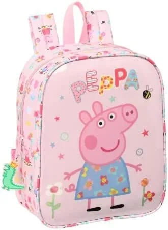 Safta mochila guardería adaptable carro peppa pig «having fun»