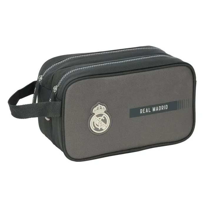 Safta REAL MADRID 3ª EQUIPACIÓN 24/25 – Neceser Escolar Infantil Grande, Neceser Infantil, Adaptable a Carro, Ideal para Niños de 5 a 14 Años, Cómodo y Versátil, Calidad y Resistencia, 26×12.5×15 cm