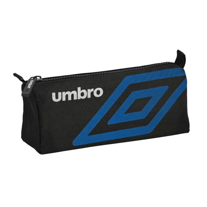 Safta UMBRO Flash – Portatodo con cremallera y compartimiento, Estuche Infantil, Estuche Niño, Ideal para Niños de 5 a 14 Años, Cómodo y Versátil, Calidad y Resistencia, 21x7x8 cm, Color Negro