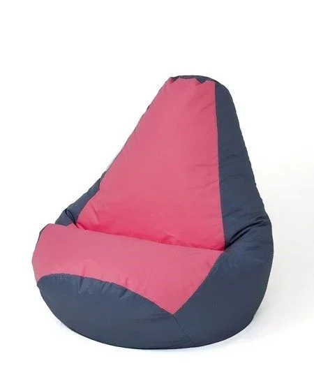 Sako bolso puf pera gris-rosa xxl 140 x 100 cm