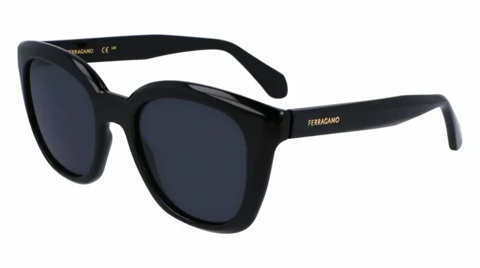 Salvatore Ferragamo Sf2000s Gafas de Sol, 001 Negro, 54 Unisex Adulto