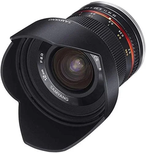 Samyang 12mm F2.0 NCS CS SLR Objetivo ancho Negro