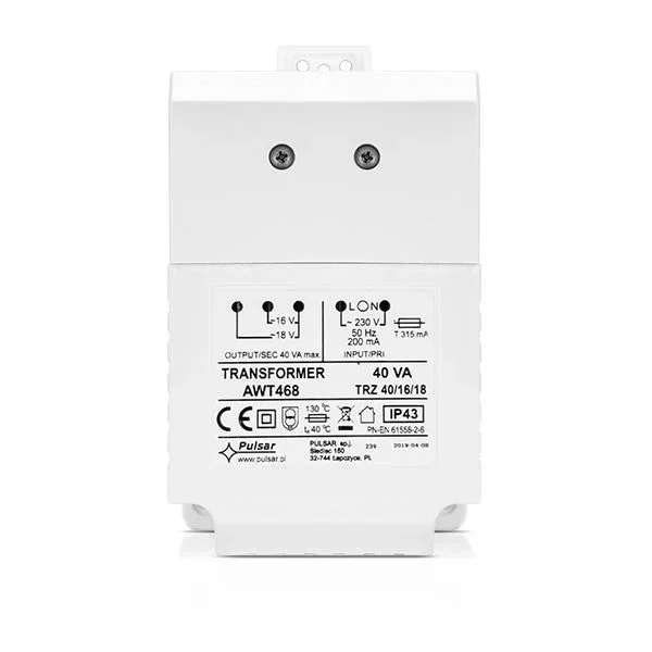 Satel TR 40 VA transformador de voltaje 18 V