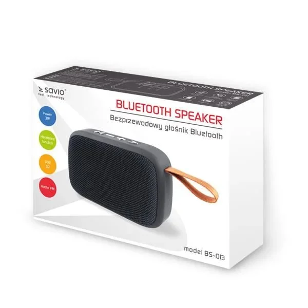 Savio BS-013 altavoz portátil Altavoz monofónico portátil Negro 3 W