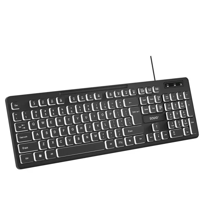 Savio KB-04 teclado Hogar / Oficina USB QWERTY Inglés internacional Negro
