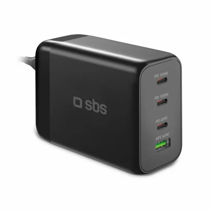 SBS TECHGSTUSB3C200W cargador de dispositivo móvil Universal Negro Corriente alterna Carga rápida Interior