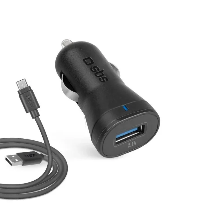 SBS TECRKITMIC21AFAST cargador de dispositivo móvil Smartphone Negro Encendedor de cigarrillos Carga rápida Auto