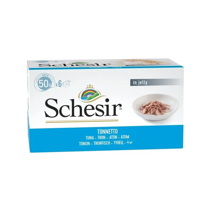 Schesir atún en gelatina – comida húmeda para gatos – 6x50g