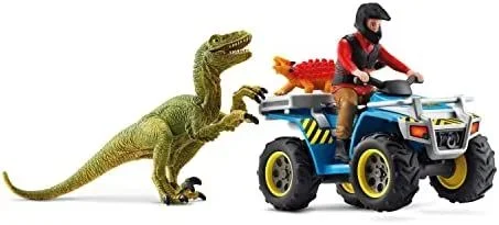 Schleich 41466 Quad escape from Velociraptor Dinosaurs