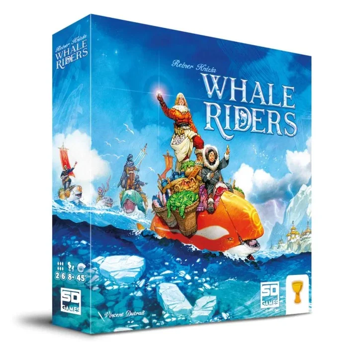 SD GAMES – Juego de Tablero Whale Riders – Juego de Estrategia y Gestión – Comercio, Losetas – 30x30x5cm