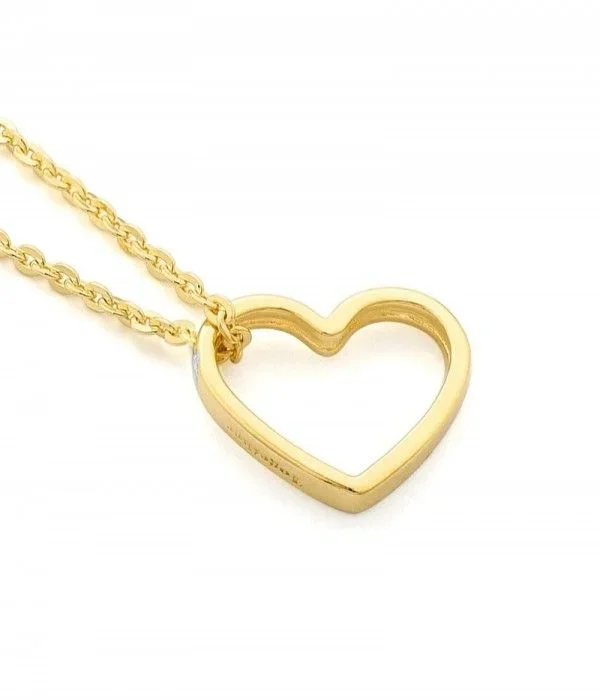 SECRECY. Collar Mujer Plata de Ley 925 Bañado Oro 18 K Together con Diamante natural