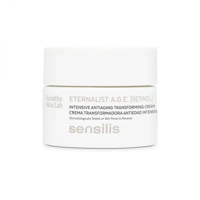 Sensilis – Eternalist A.G.E, Crema Antiedad Intensiva, Hidratante y Reparadora con Retinol, Ácido Hialurónico y Vitamina A, para Pieles Sensibles o con Rosácea – 50 ml