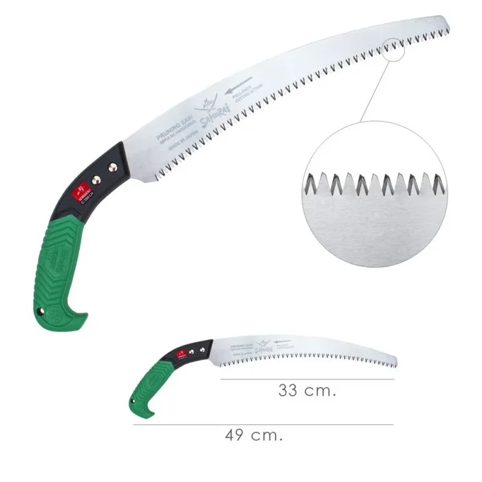 Serrucho samurai curvo mango tpr 330 mm.