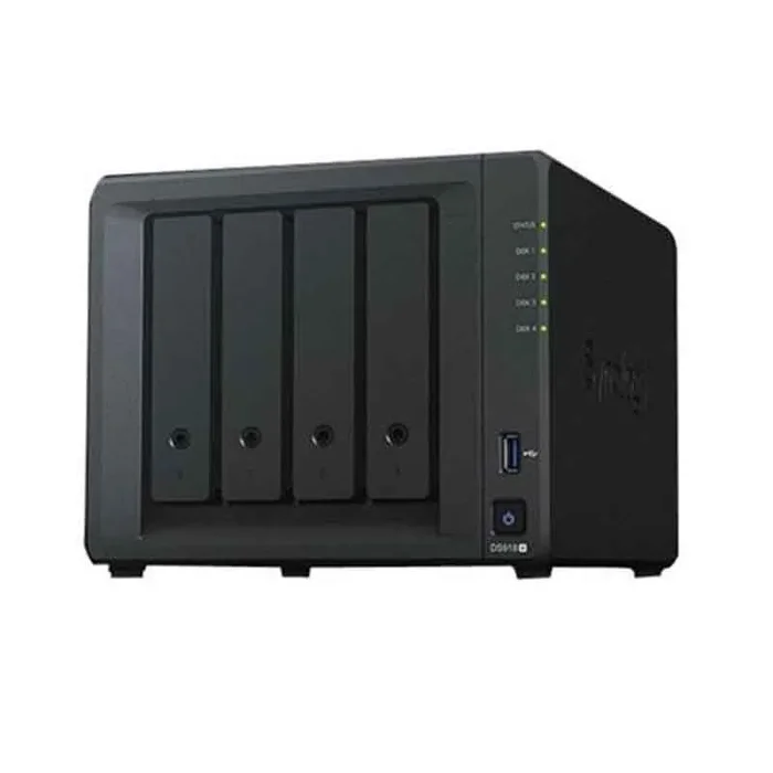 Servidor Nas Synology Disk Station Ds918+ 4gb 4 Bahias 1.6 Up 2.56 Ghz 4k 4096×2160 Raid 0,1,5,6,10 Iscsi Sata6gb