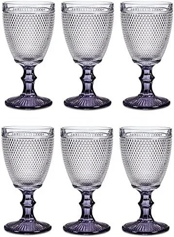 Set 6 copas picos cristal gris 330 ml