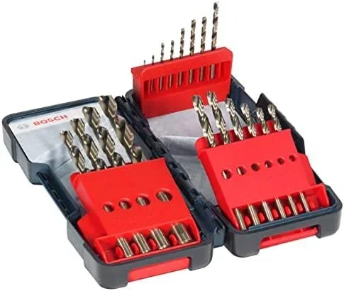 Set de 18 brocas para metal Toughbox HSS-Co, DIN 338, 135°