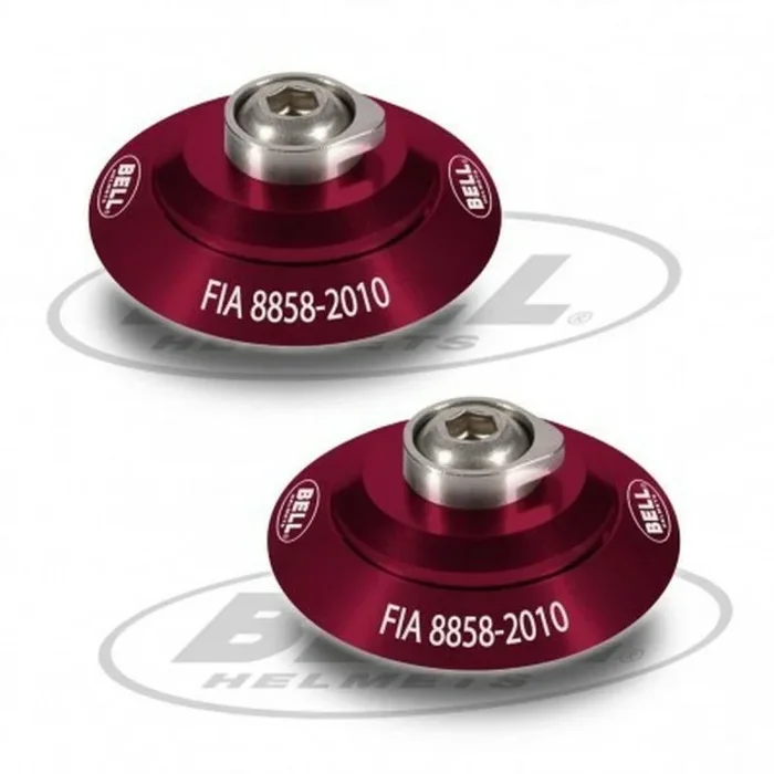 Set de clips para casco bell hans rojo fia 8858-2010