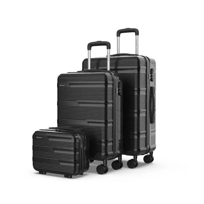 Set de maletas 3 piezas negro, 12″, 20″ y 24″
