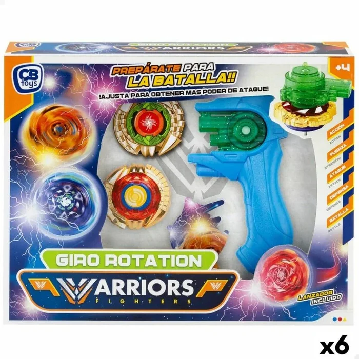Set de peonzas colorbaby warriors fighters (6 unidades)