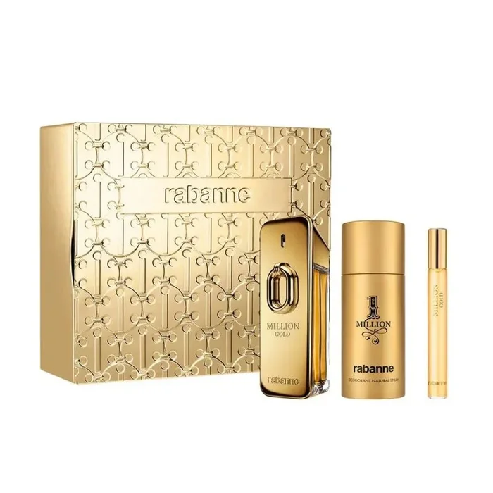 Set de Perfume Hombre Paco Rabanne Million Gold 3 Piezas – Marca: Paco Rabanne – EAN: 3349668634958