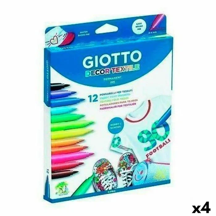 Set de rotuladores giotto decor textile multicolor (4 unidades)