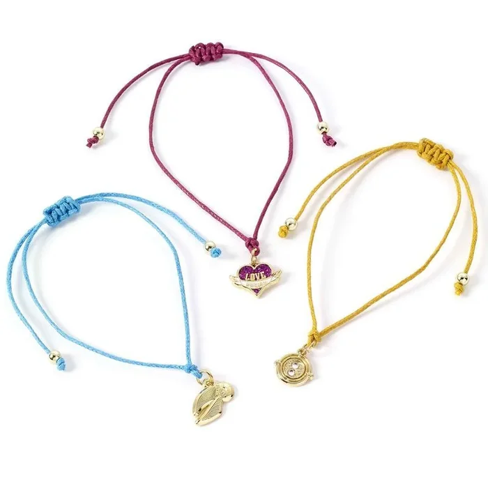 Set pulseras harry potter snitch dorada, love potion y giratiempo