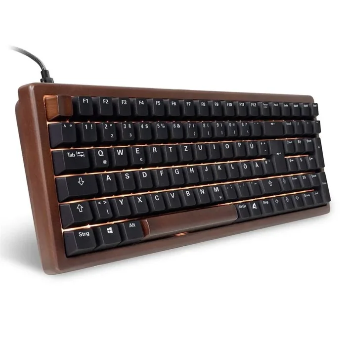 Sharkoon SGK50 S2 teclado Hogar USB QWERTZ Alemán Madera