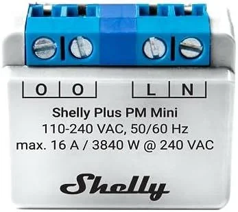 Shelly PLUS PM Mini alimentación del relé Blanco