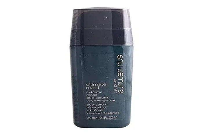 Shu Uemura, Dúo-sérum de Reparación Extrema Ultimate Reset, Para cabello muy dañado, Sin silicona ni parabenos, Enriquecido con extracto de arroz, Repara, nutre y fortifica, 30 ml