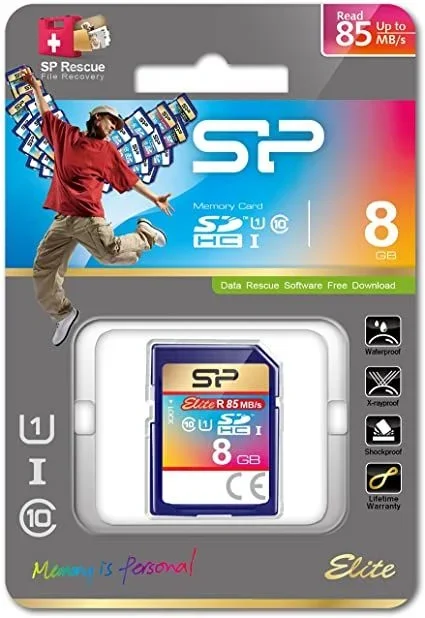 Silicon power elite uhs-i 8gb sdhc 85/10 mbs sp008gbsdhau1v10