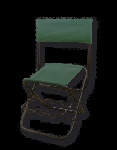Silla Dingo Plegable de metal para Pesca de Color Verde de 29x34x34/69 cm, con asiento y respaldo de lona 33532