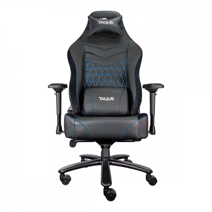 Silla gamer talius mamut negra/azul 4d, frog, base metal, ruedas nylon, soporta hasta 170kg