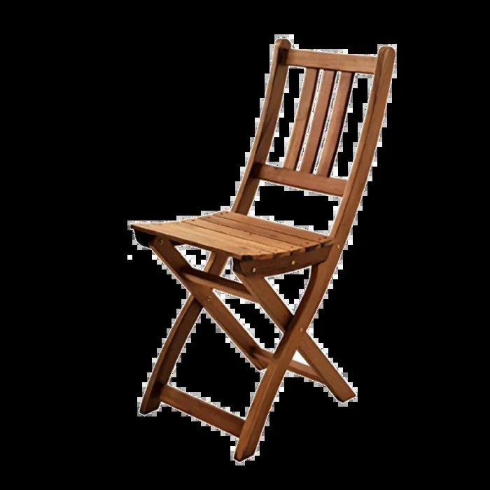 Silla plegable de madera de acacia