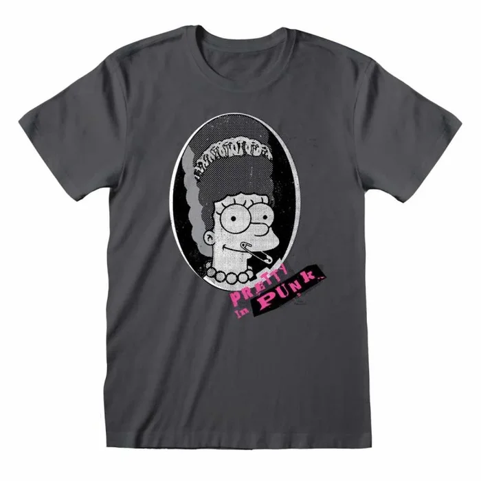 Simpons, the – marge punk (unisex charcoal t-shirt) medium